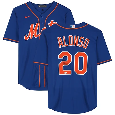 Pete Alonso New York Mets Autographed Blue Nike Replica Jersey