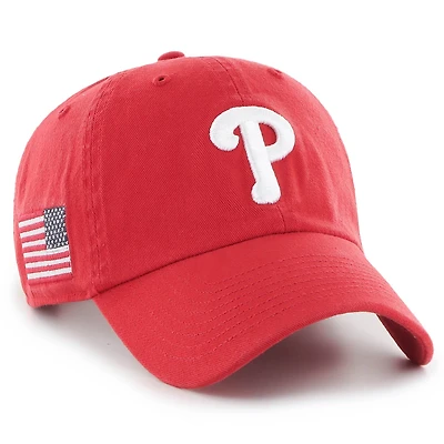 Men's '47 Red Philadelphia Phillies Heritage Clean Up Adjustable Hat
