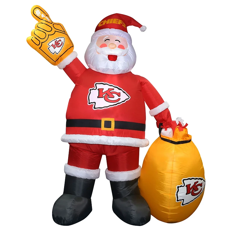 Kansas City Chiefs 7' Inflatable Santa