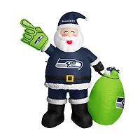 Seattle Seahawks 7' Inflatable Santa