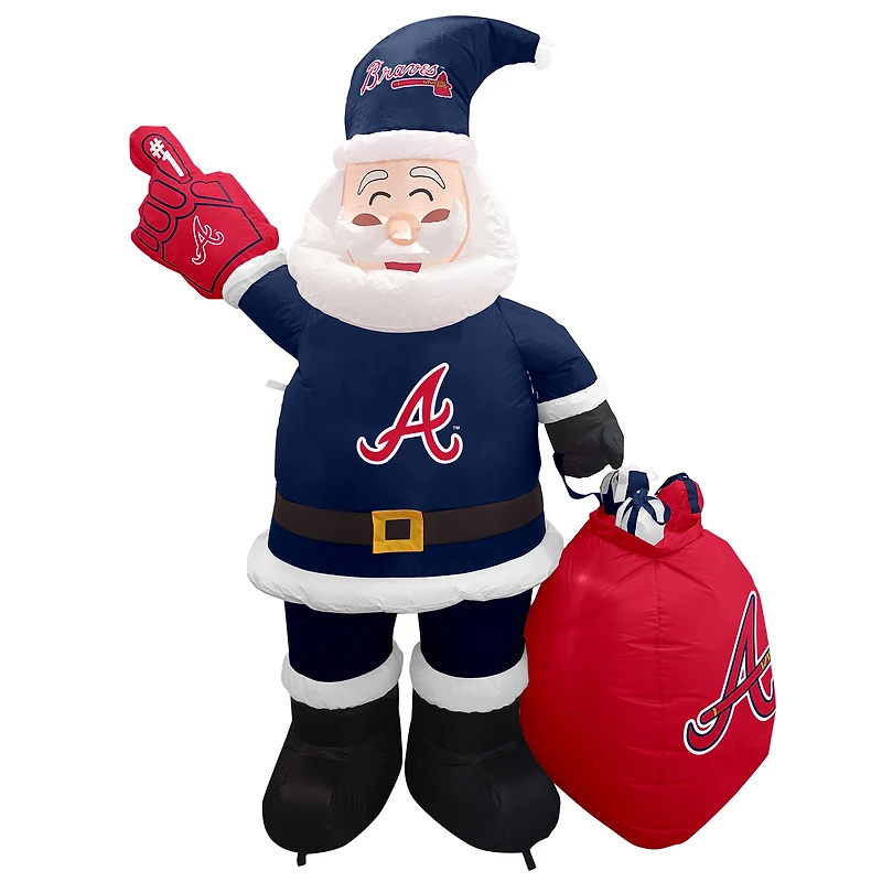 Atlanta Braves 7' Inflatable Santa