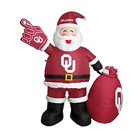 Oklahoma Sooners 7' Inflatable Santa