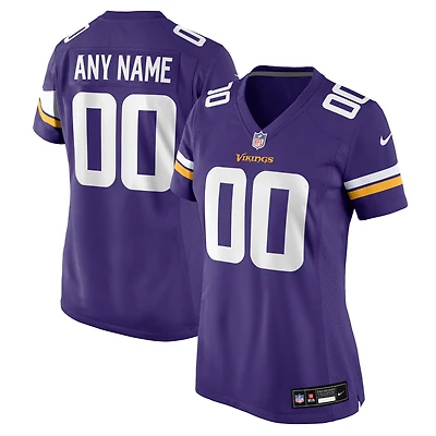 Women's Nike Purple Minnesota Vikings Custom Game Jersey