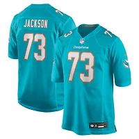 Men's Nike Austin Jackson Aqua Miami Dolphins Game Jersey