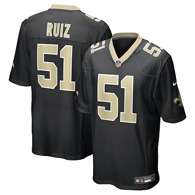 Men's Nike Cesar Ruiz Black New Orleans Saints Game Jersey