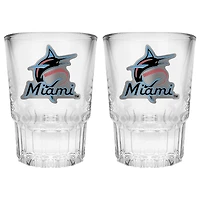 Miami Marlins 2-Piece Prism Shot Glass Set