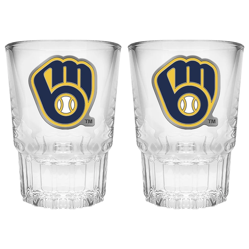Milwaukee Brewers 2-Piece Prism Shot Glass Set
