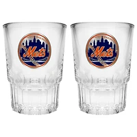 New York Mets 2-Piece Prism Shot Glass Set