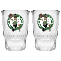Boston Celtics 2-Piece Prism Shot Glass Set