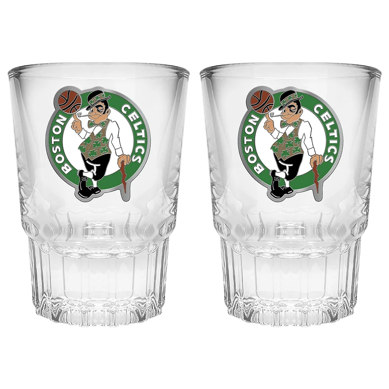 Boston Celtics 2-Piece Prism Shot Glass Set