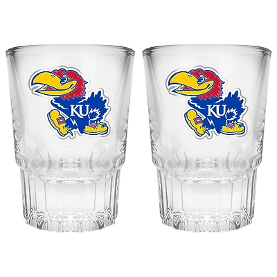 Kansas Jayhawks 2-Piece Prism Shot Glass Set