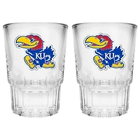 Kansas Jayhawks 2-Piece Prism Shot Glass Set