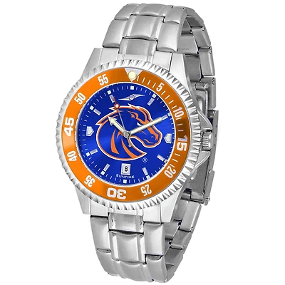 Royal Boise State Broncos Competitor Steel AnoChrome Color Bezel Watch