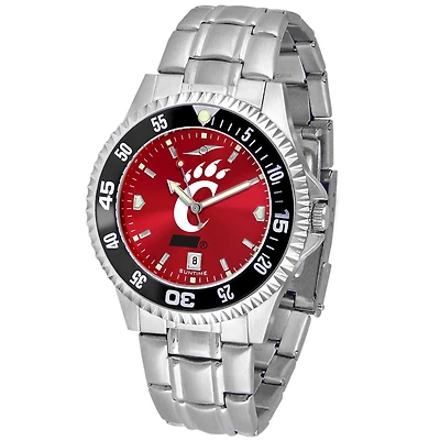 Black Cincinnati Bearcats Competitor Steel AnoChrome Color Bezel Watch