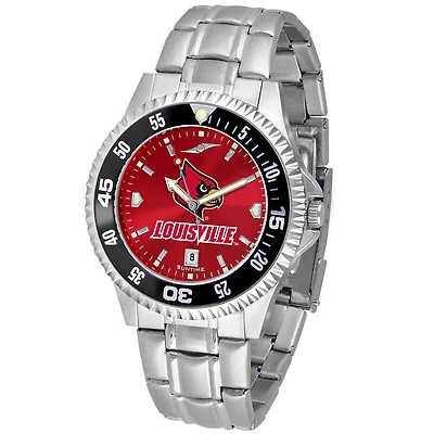 Red Louisville Cardinals Competitor Steel AnoChrome Color Bezel Watch