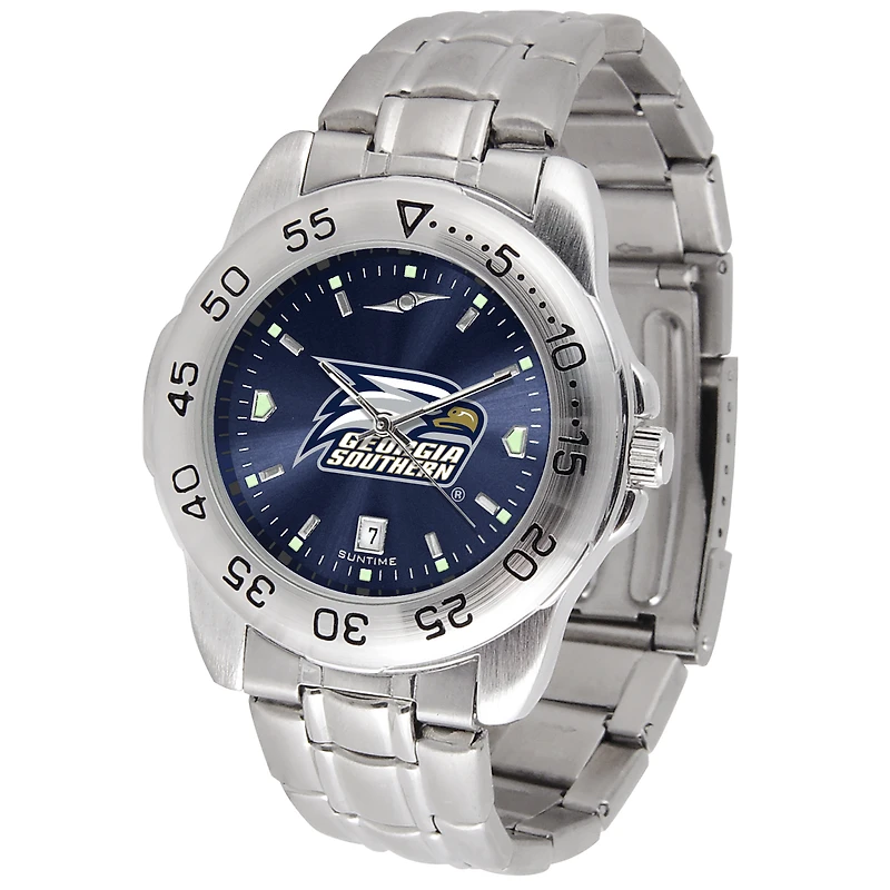 Navy Georgia Southern Eagles Sport Steel AnoChrome Watch