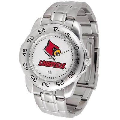 White Louisville Cardinals Sport Steel Watch