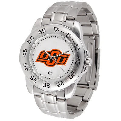 White Oklahoma State Cowboys Sport Steel Watch