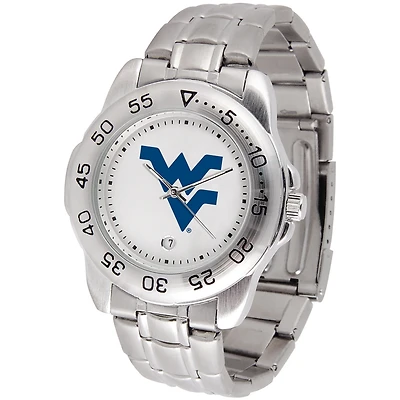 White West Virginia Mountaineers Sport Steel Watch