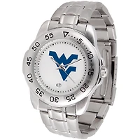White West Virginia Mountaineers Sport Steel Watch