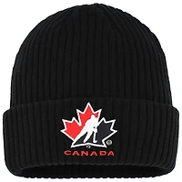 Men's Fanatics Black Hockey Canada Core Primary Logo Cuffed Knit Hat