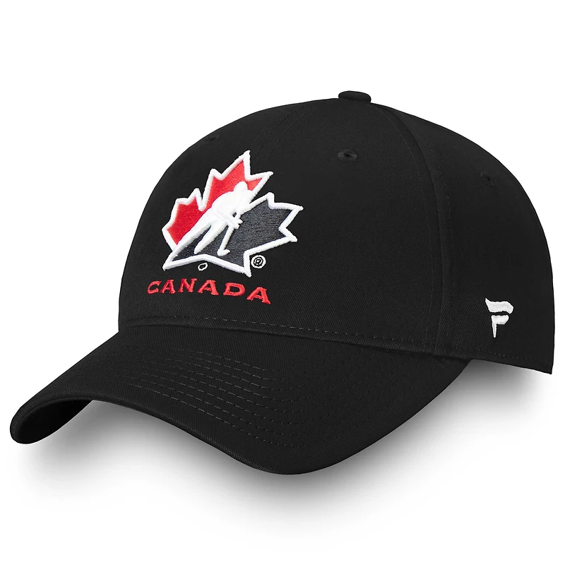 Men's Fanatics Black Hockey Canada Core Adjustable Hat