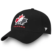 Men's Fanatics Black Hockey Canada Core Adjustable Hat