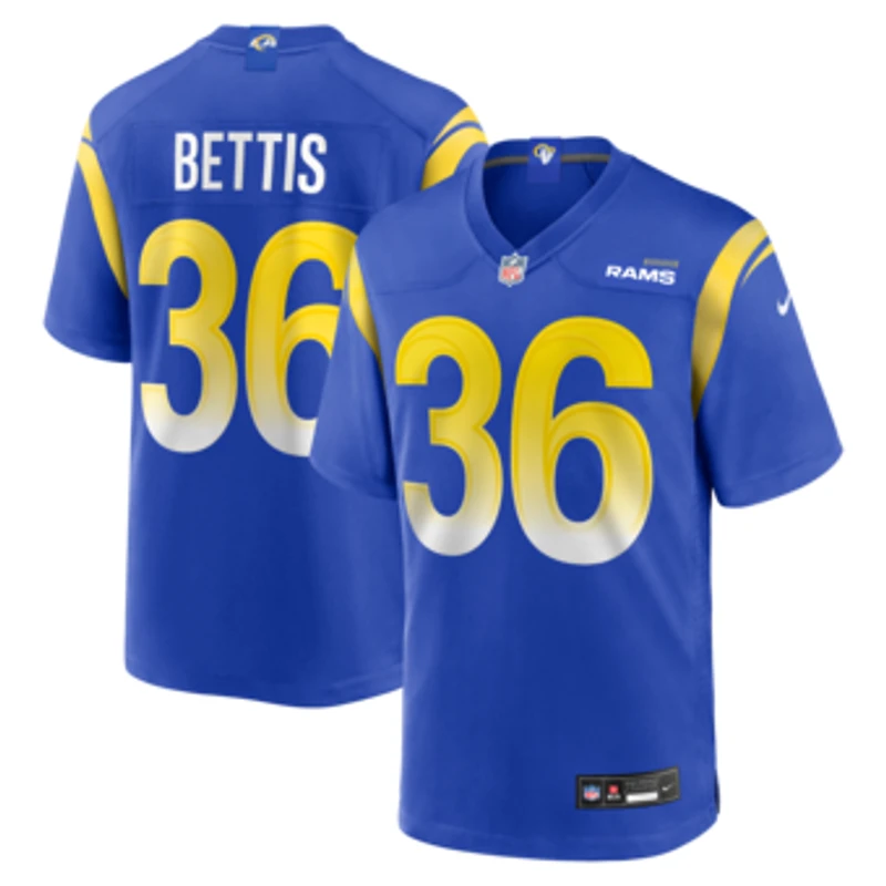 Men's Nike Jerome Bettis Royal Los Angeles Rams Game Retired Player Jersey