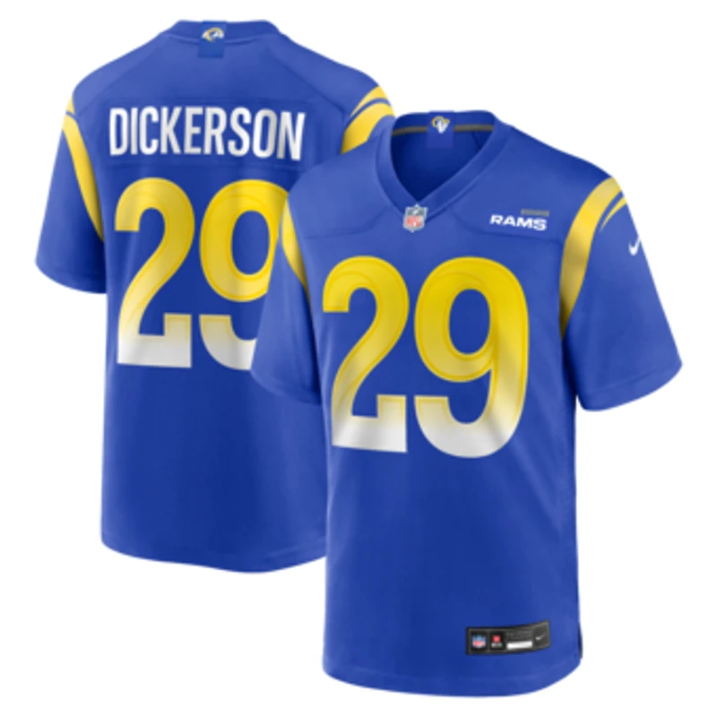 Men's Nike Eric Dickerson Royal Los Angeles Rams Game Retired Player Jersey