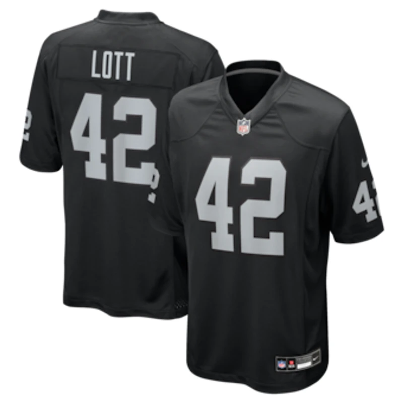 Men's Nike Ronnie Lott Black Las Vegas Raiders Game Retired Player Jersey