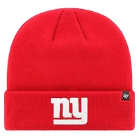Men's '47 Red New York Giants Secondary Basic Cuffed Knit Hat