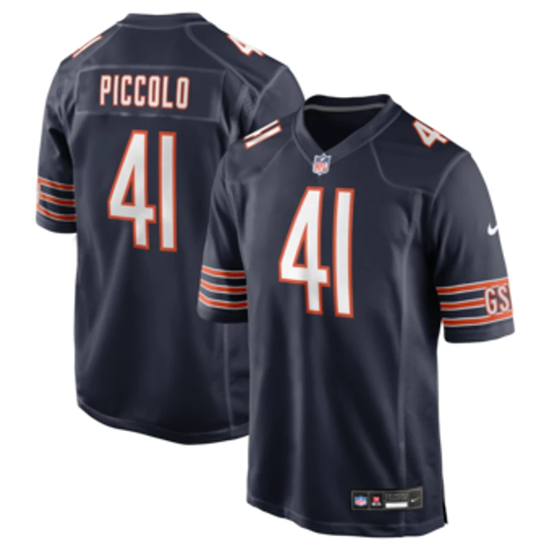 Men's Nike Brian Piccolo Navy Chicago Bears Game Retired Player Jersey
