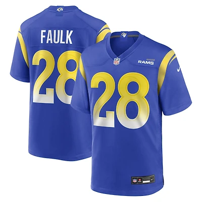 Men's Nike Marshall Faulk Royal Los Angeles Rams Game Retired Player Jersey
