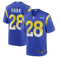 Men's Nike Marshall Faulk Royal Los Angeles Rams Game Retired Player Jersey