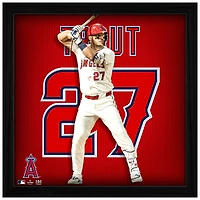 Highland Mint Mike Trout Los Angeles Angels 13'' x 16'' Impact Jersey Framed Photo