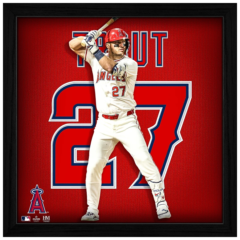 Highland Mint Mike Trout Los Angeles Angels 13'' x 16'' Impact Jersey Framed Photo