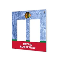 Chicago Blackhawks Wordmark Double Rocker Lightswitch Plate