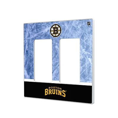 Boston Bruins Wordmark Double Rocker Lightswitch Plate
