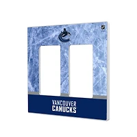 Vancouver Canucks Wordmark Double Rocker Lightswitch Plate