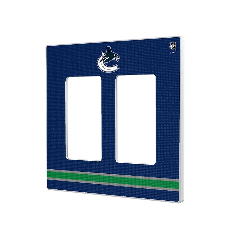 Vancouver Canucks Double Rocker Lightswitch Plate