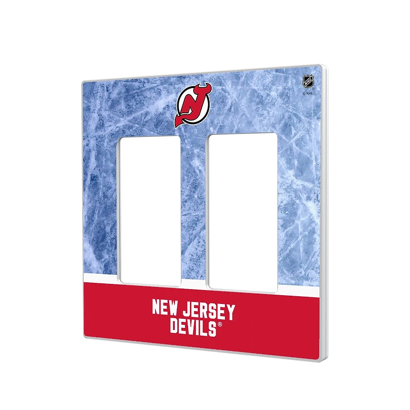 New Jersey Devils Wordmark Double Rocker Lightswitch Plate