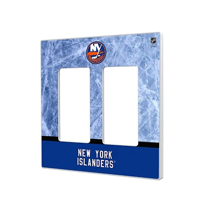 New York Islanders Wordmark Double Rocker Lightswitch Plate