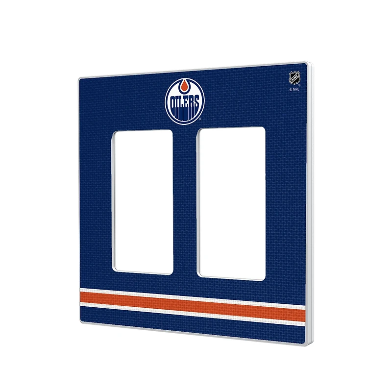 Edmonton Oilers Double Rocker Lightswitch Plate