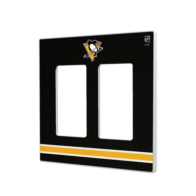 Pittsburgh Penguins Double Rocker Lightswitch Plate