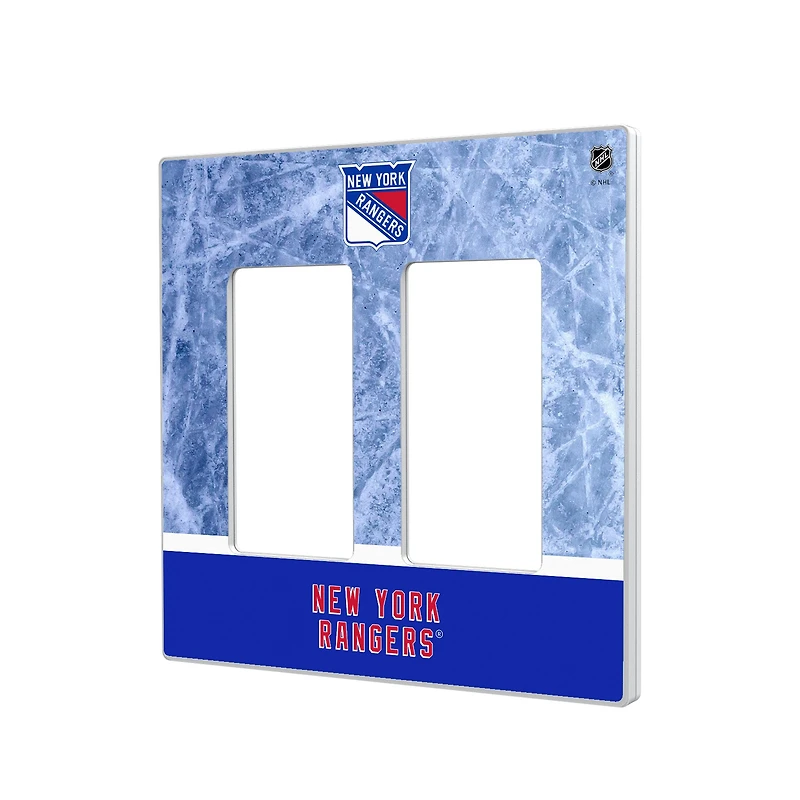 New York Rangers Wordmark Double Rocker Lightswitch Plate