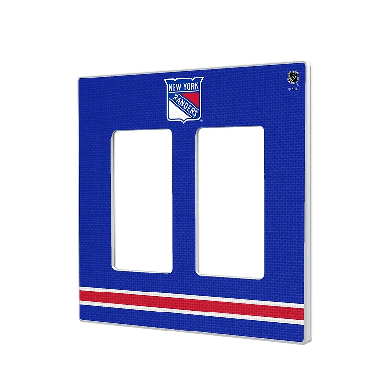 New York Rangers Double Rocker Lightswitch Plate