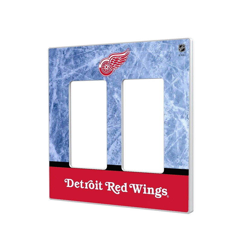 Detroit Red Wings Wordmark Double Rocker Lightswitch Plate