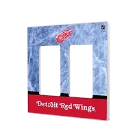 Detroit Red Wings Wordmark Double Rocker Lightswitch Plate