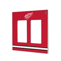 Detroit Red Wings Double Rocker Lightswitch Plate