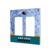 San Jose Sharks Wordmark Double Rocker Lightswitch Plate